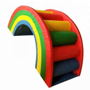 China Rainbow Style Indoor Soft Play Equipment , Colorful Commercial Play Equipment supplier