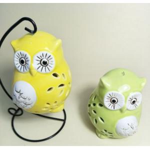 Ceramic Creative Gifts Owl Candle Holder for Home Decoration