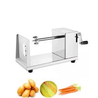 China Stainless steel commercial manual industrial potato chip cutter / spiral potato slicer machine on sale