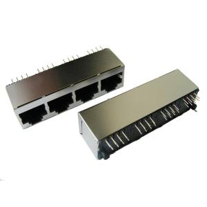 China Conector vertical RJ45, estándar de Multiports del RJ45 Jack Connector Exceeds IEEE802.3 supplier