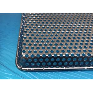 FDA Certification Stainless Steel Perforated Metal Trays With Customized Size