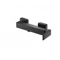 China Fingerprint Free Matt Black Bath Mixer Wall Mounted Square Shower Mixer Taps on sale