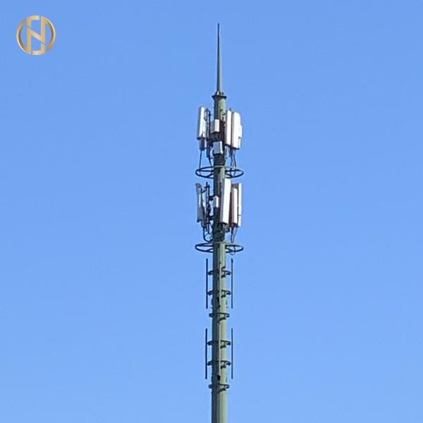 Polygonal Telecommunication Post 35m 36m Monopole Telecom Tower