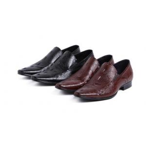 Normal Size Carved Mens Leather Dress Shoes , Pointed Toe Leisure Shoes