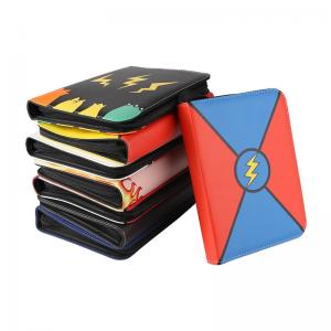 China PU Leather Trading Card Holder , 40 Premium 8 Pocket Trading Card Binder Sleeves supplier