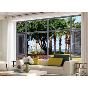 China Energy-Saving Glass Aluminum Replacement Windows With Thermal Break System And Multi-Point Locking wholesale