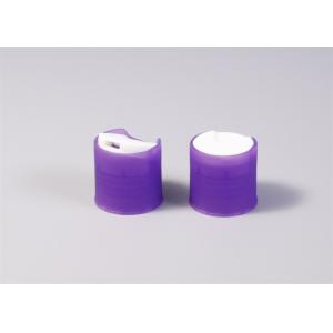 Purple / Blue Clear Plastic Caps ,  Light Pressure Plastic Container Caps