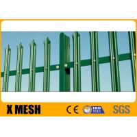 China Green Powder Coated Palisade Fence Panels Pale Thickness 3mm For Thermal Power Plant on sale