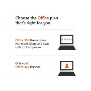 Microsoft Office 365 Personal 1 Year Subscription 1 User PC Mac Key Card