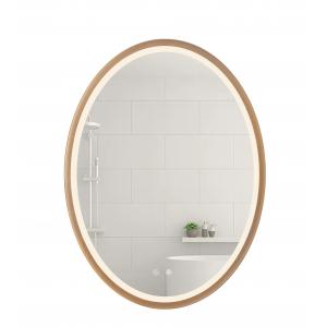 China 600*800MM Aluminum Frame Oval Bathroom Mirror Clear Reflection Effect supplier