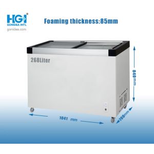 China Recessed Door Handle Deep Chest Freezer with ≤45dB Noise Level and Manual Defrost Type supplier