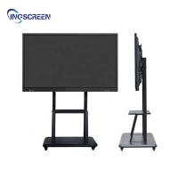 China 55 65 75 Inch Adjustable Interactive Whiteboard Stand Metal Floor Mobile Stand on sale