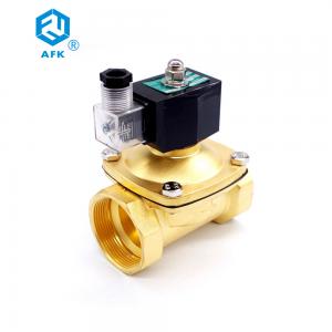 Brass CO2 Shut Off Solenoid Valve 2" For Gas Oil Liquid CE Certification