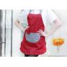 China Contrast Color Custom Embroidered Aprons Working Cooking For Coffee Shop wholesale