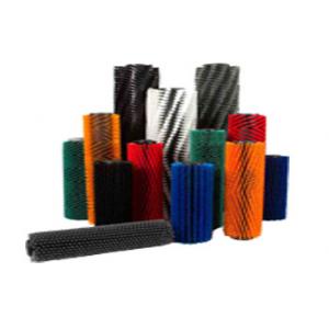 China Custom Size Industrial Nylon Brush Tufted Rollers PP Materials Long Life Span supplier