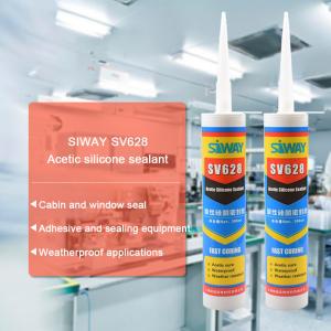 590ml Acetic Cure Silicone Sealant , Acetoxy Silicone Sealant Cartridge  Packaged