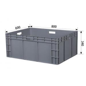 China Standard WarehouseEuro Stacking Containers Moving Storage Grey Light Weight supplier