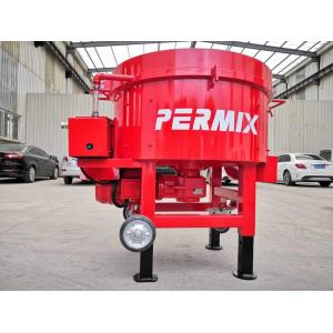Low Noise Refractory Pan Mixer Industrial Concrete Mixer Red Color Fast Discharging Speed