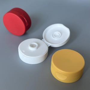 China US 0.06/Piece Customization 38mm Honey Cap Flip Top Cap for Ketchup Plastic Honey Bottle Cap supplier