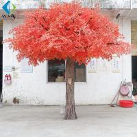 China 4m Height Artificial Red Japanese Maple Tree For Shopping Mall Home Decoration on sale