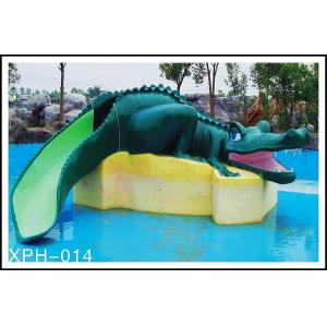 China Water Park Equipment Crocodile Slide , Small Water Pool Slides For Kids supplier