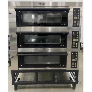 China 40x60 Asian Bakery Deck Oven 9 Tray 3 Deck Gas Oven For Bread supplier