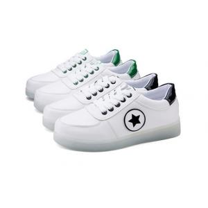 Waterproof White Rechargeable LED Sneakers Full Size Range 11 Changing Modes
