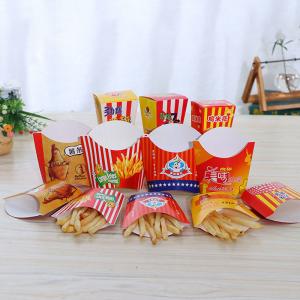 Single Wall Food Grade French Fries Paper Box 8oz 12oz Customized Logo