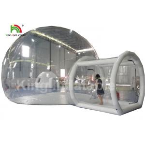 China 6m Diameter Transparent Inflatable Bubble Tent With Tunnel For Outdoor Camping Rent supplier