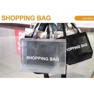 Mesh Beach Bags, Grocery Produce Tote Bag With Zipper & Pockets For Gym, Picnic, Shopping Or Travel