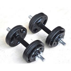 China 3 Holes Olympics Rubber Coated Dumbbell Set , Cast Iron Dumbbell Set supplier