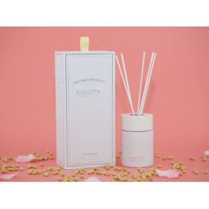 China Natural Home Scent Diffuser , Scented Reed Diffuser In White Matte Glass Bottle supplier