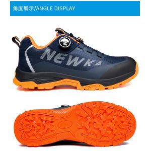 BOA Rotating Button Work Shoes with Kevlar Midsole and MD Sole for Breathable Comfort in Construction Safety Shoes