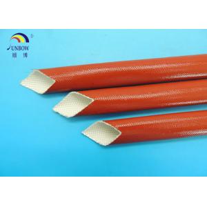 China 4KV Yellow Expandable Braided Fiberglass Sleeve With PU and Acrylic Resin supplier