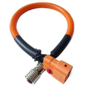 High Frequency Transmission Orange 500mm 2 core Electric Vehicle Wiring Harness 300V