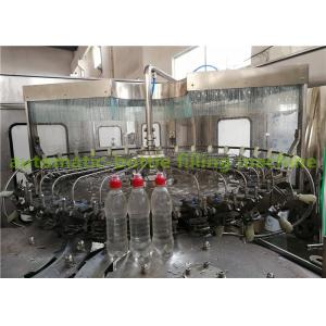 PLC Control Plastic / Glass Water Bottle Filling Machine For Beverage Machinery