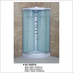 Tempered Fabric Sliding Glass Door Shower Enclosure CE SGS Certification