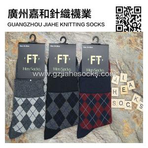 Mid Calf Argyle Men Socks Custom Cotton Socks Manufacturer