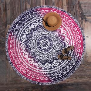 Small MOQ Custom Print 150CM Polyester Chiffon Voile Shawl Scarf round beach sarong