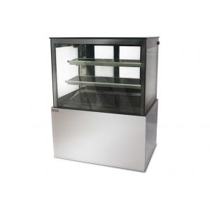 Floor Standing Refrigerated Cake Display Cabinet High Humidity Square Glass Cake Showcase