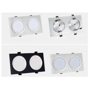 China Modern Square Recessed LED Grille Downlight Mr16 Or Ar111 For Hotel Supermarket supplier