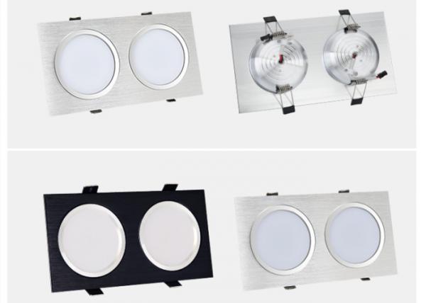 Modern Square Recessed LED Grille Downlight Mr16 Or Ar111 For Hotel Supermarket