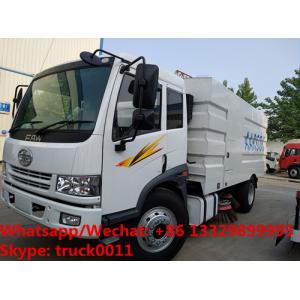 new best price FAW 4*2 RHD road sweeping truck for sale, street sweeper with 4 sweeping brushes, road cleaning truck