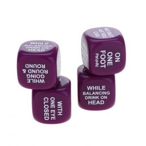 China Funny 25MM Acrylic Joke Dice With Custom Printing Six Side,Cheap Wholesale Price, For Game And Homework Jokes supplier