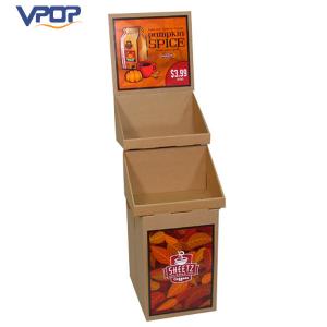 China Coffee Cups Cardboard Floor Displays , Stand Up Cardboard Display With Cells supplier