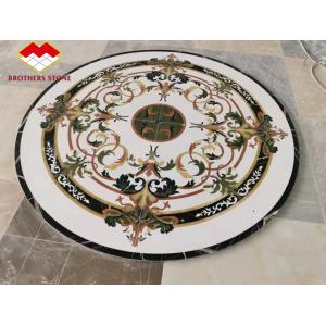 Villa Entrance Green Jade Onyx Flower Waterjet Marble Tiles