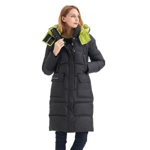 FODARLLOY Cotton Padded Clothes Thickened Warm Medium Long Hooded Outwear Winter Coat Plus Size Women'S Coats