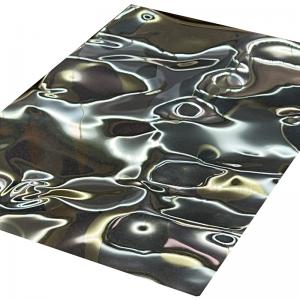 Black Titanium Embossed Stainless Steel Sheet Color Mirror Large Size Water Ripple