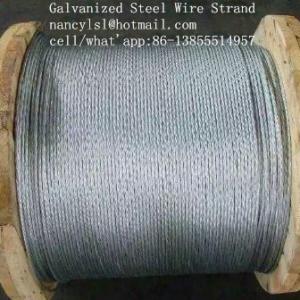 El filamento de alambre de acero galvanizado multifuncional, 3 /8 “galvanizó el cable de los aviones para el mensajero