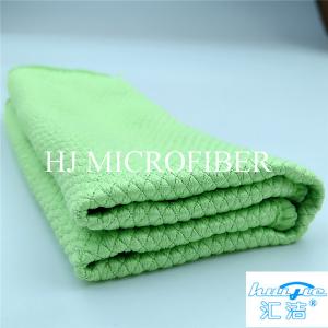 Home Used Cleaning Towel Microfiber Terry Towel Green Color Washing Tool For Kitchen